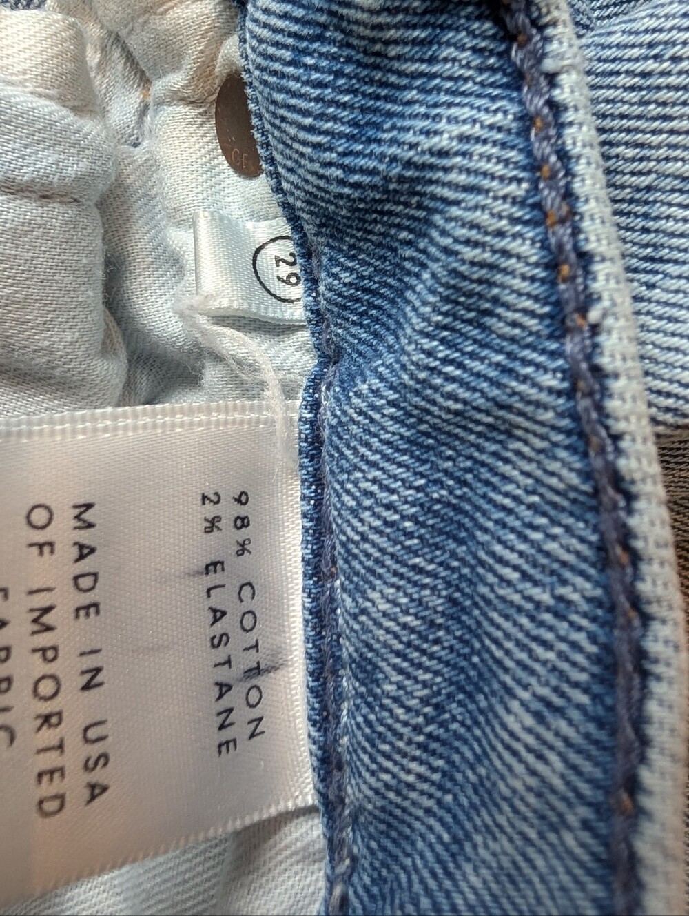 GRLFRND Karolina High Rise Distressed Jeans Light Wash Button Fly 29 - Picture 12 of 12